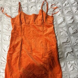 Corduroy Orange Dress